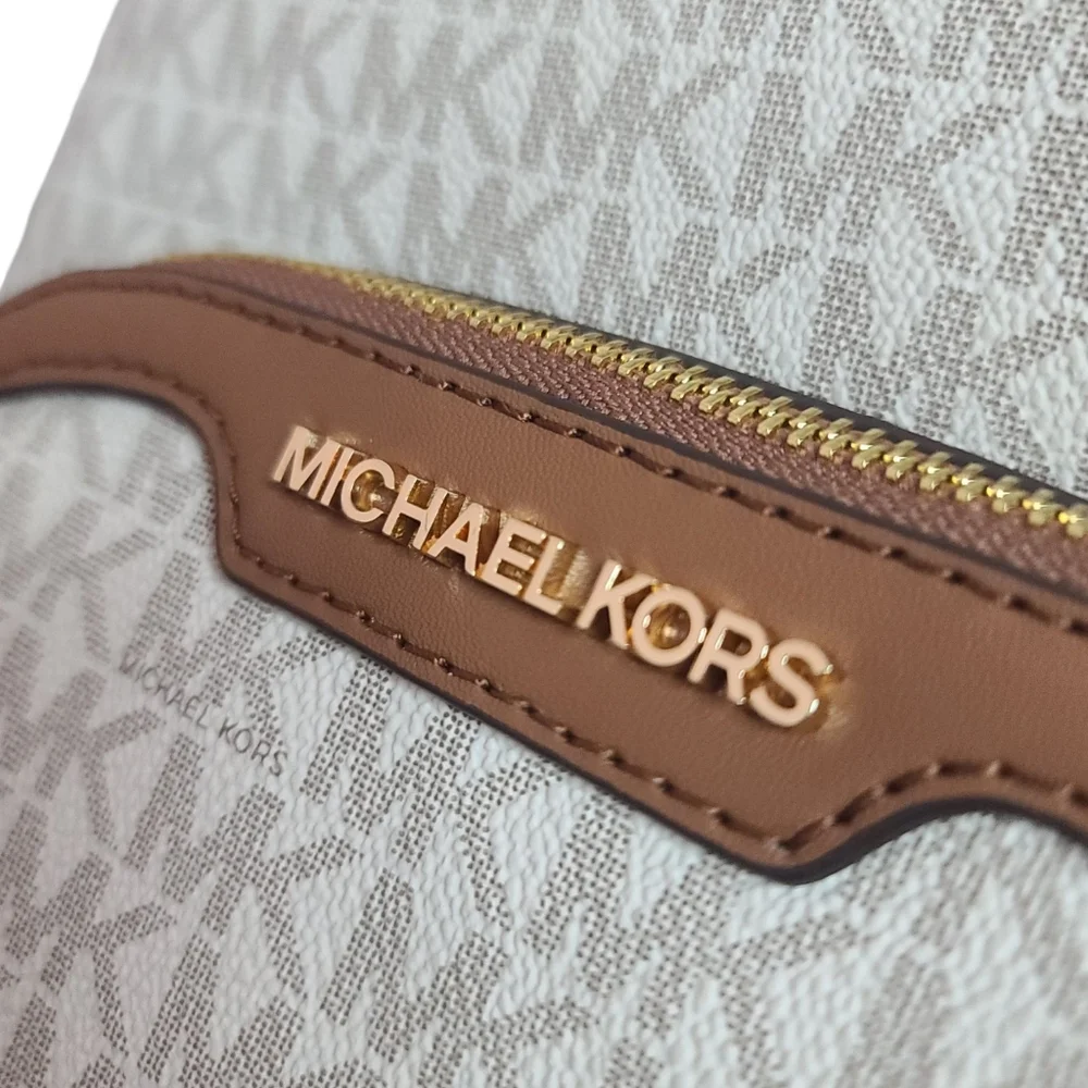 NWT Michael Kors Jaycee Medium Logo Backpack In VANILLA